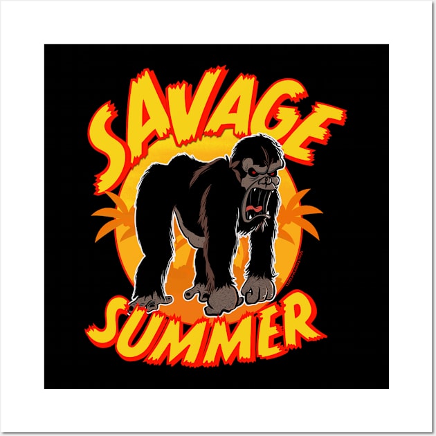 Savage Summer, with outline Wall Art by Daily Detour